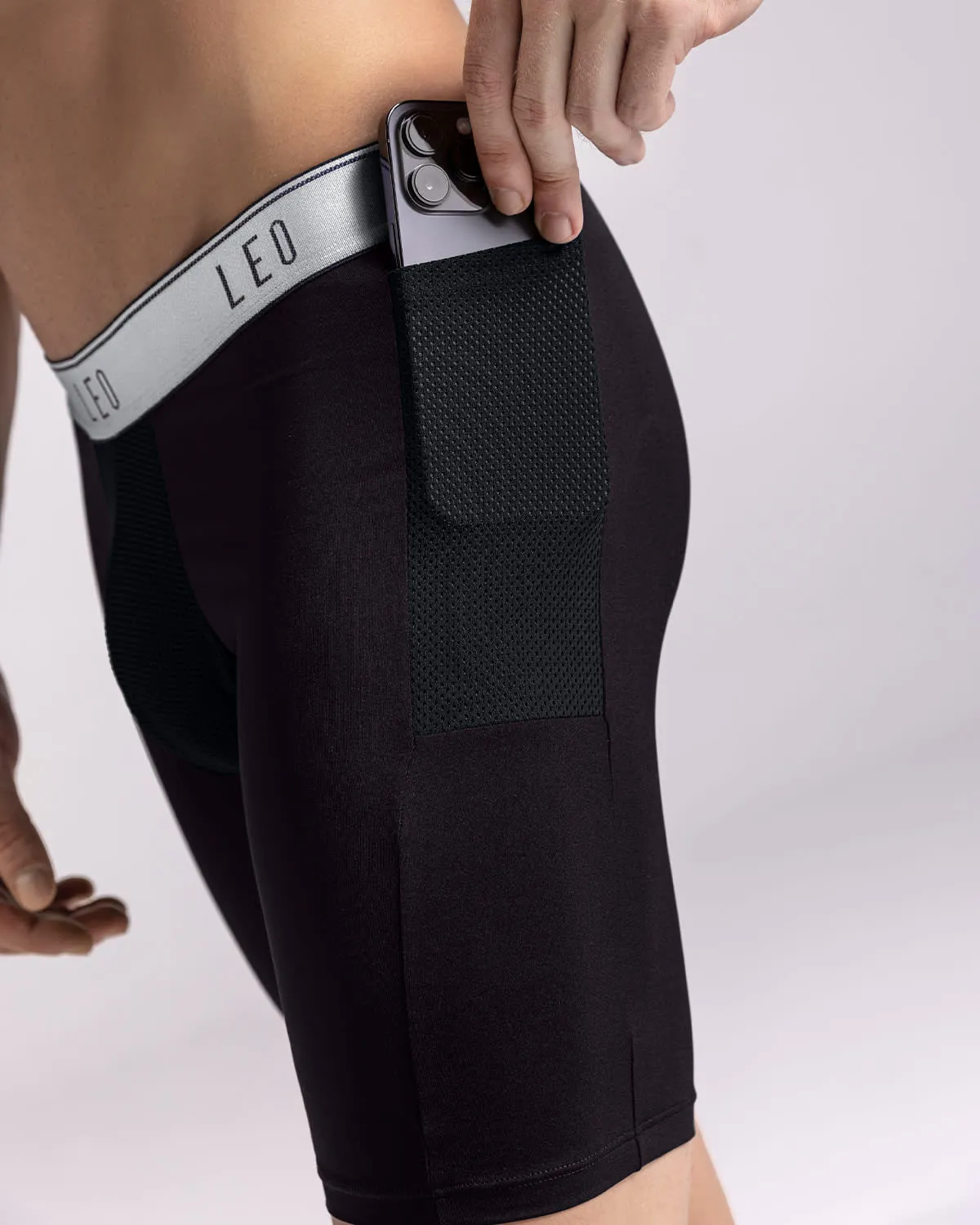 Long Athletic Boxer Brief with Side Pocket