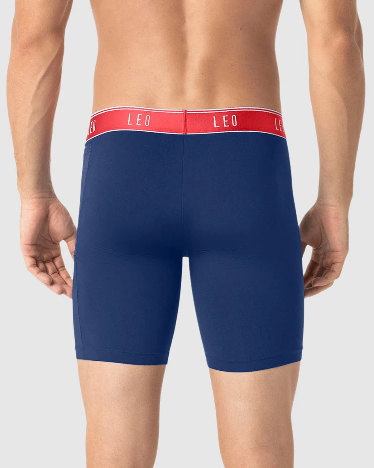 Long Athletic Boxer Brief with Side Pocket