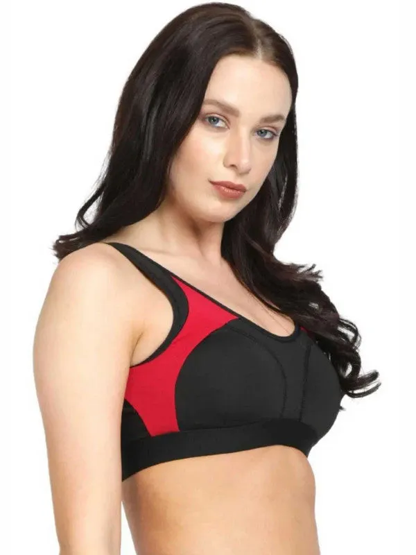 Lovable BLACK-FUSCHIA Padded Non Wired Full Coverage Bra L3516-XC-BLACK-FUSCHIA