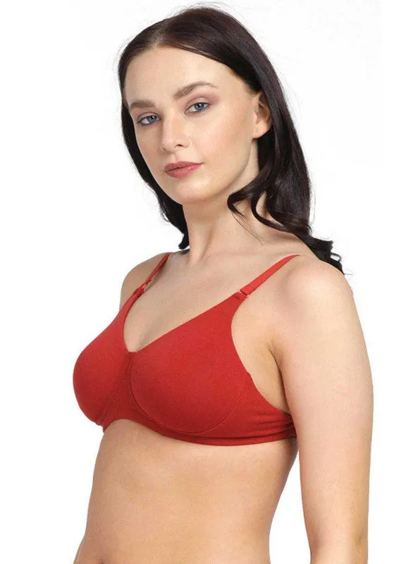 Lovable Orange Non Padded Non Wired Full Coverage Bra MYFITBRA-Orange