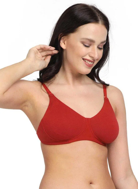 Lovable Orange Non Padded Non Wired Full Coverage Bra MYFITBRA-Orange