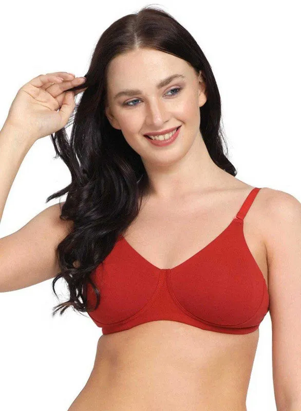 Lovable Orange Non Padded Non Wired Full Coverage Bra MYFITBRA-Orange