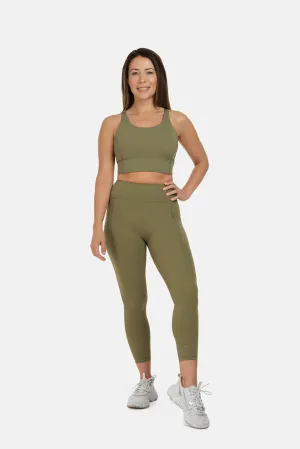 Low Impact Khaki Sports Bra