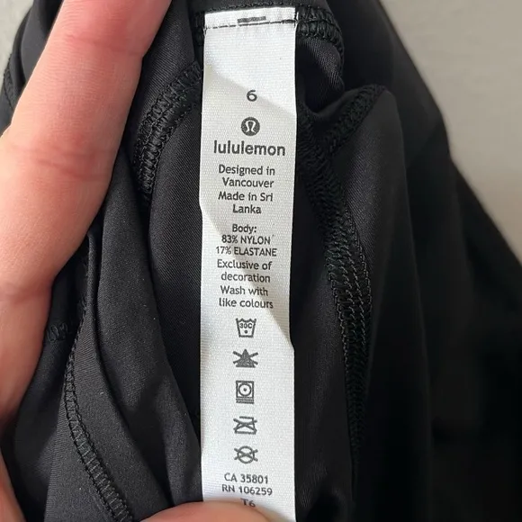 Lululemon Fast and Free Short 10&quot; *Cool Black Women's Size 6 Pockets NEW Running