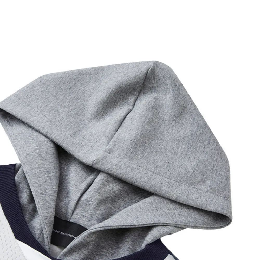 【MADE EXTREME】Sports Fake Two-Piece Hooded Sweatshirt