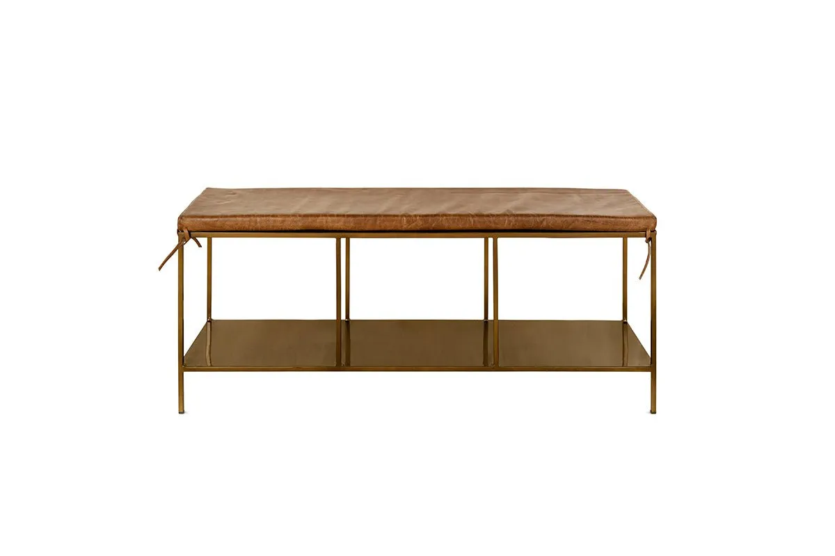 Mahi Iron & Leather Bench