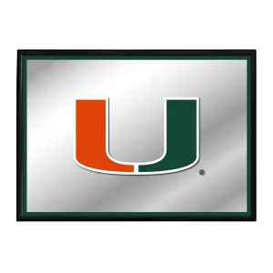 Miami Hurricanes: Framed Mirrored Wall Sign