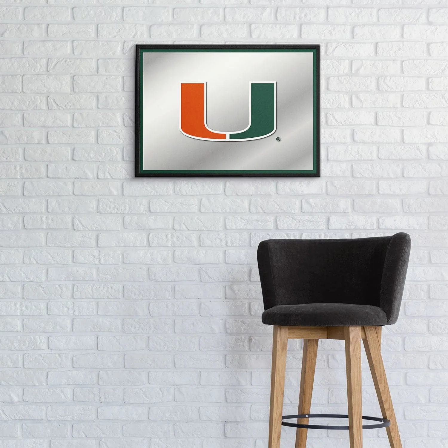 Miami Hurricanes: Framed Mirrored Wall Sign