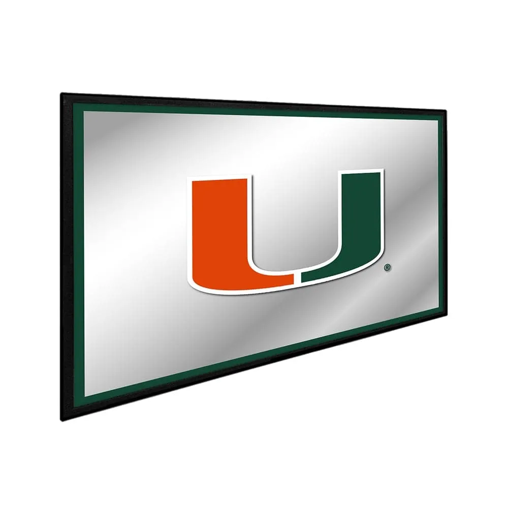 Miami Hurricanes: Framed Mirrored Wall Sign