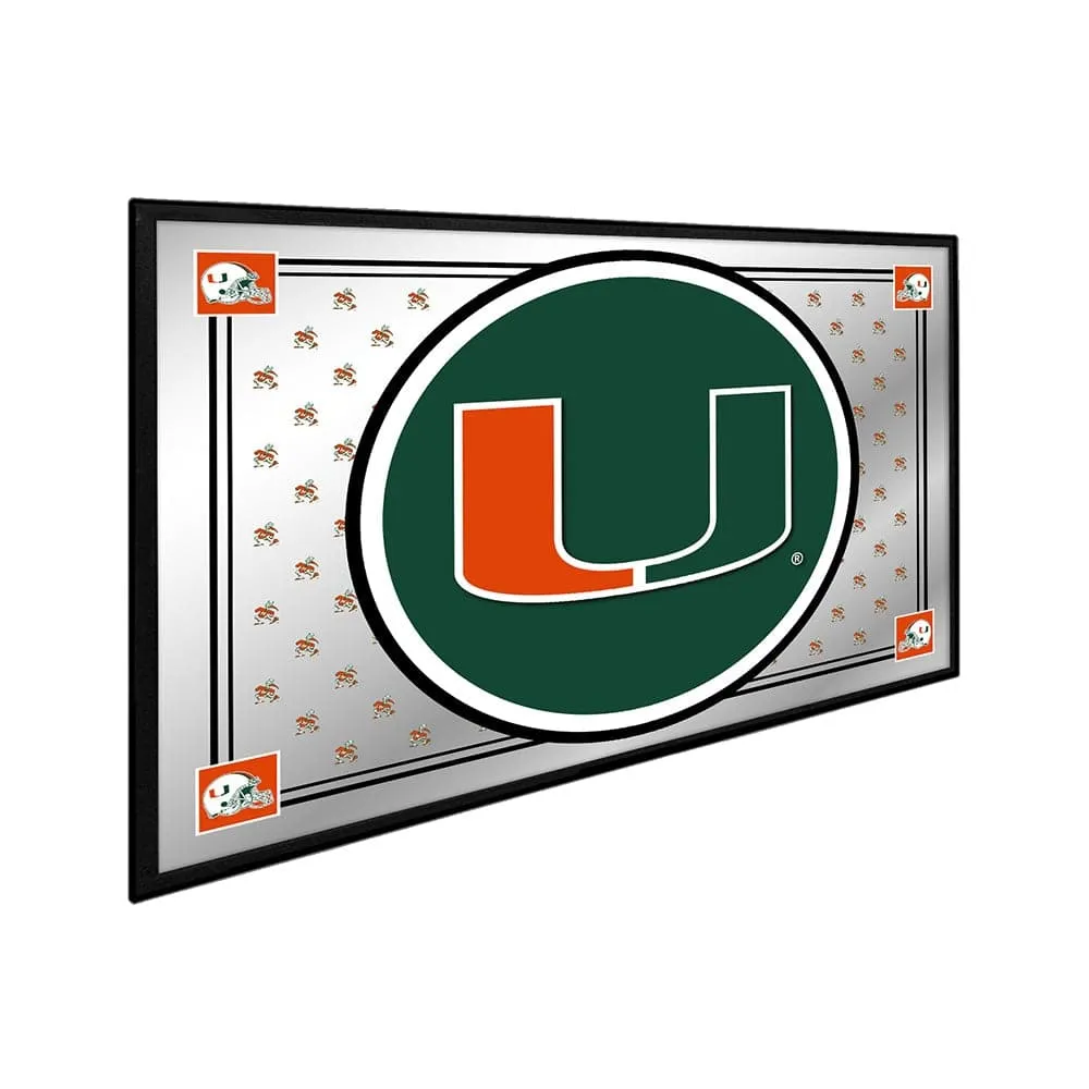Miami Hurricanes: Team Spirit - Framed Mirrored Wall Sign