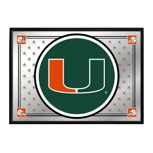 Miami Hurricanes: Team Spirit - Framed Mirrored Wall Sign