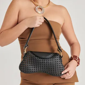 MOLENE SHOULDER BAG BLACK CANE