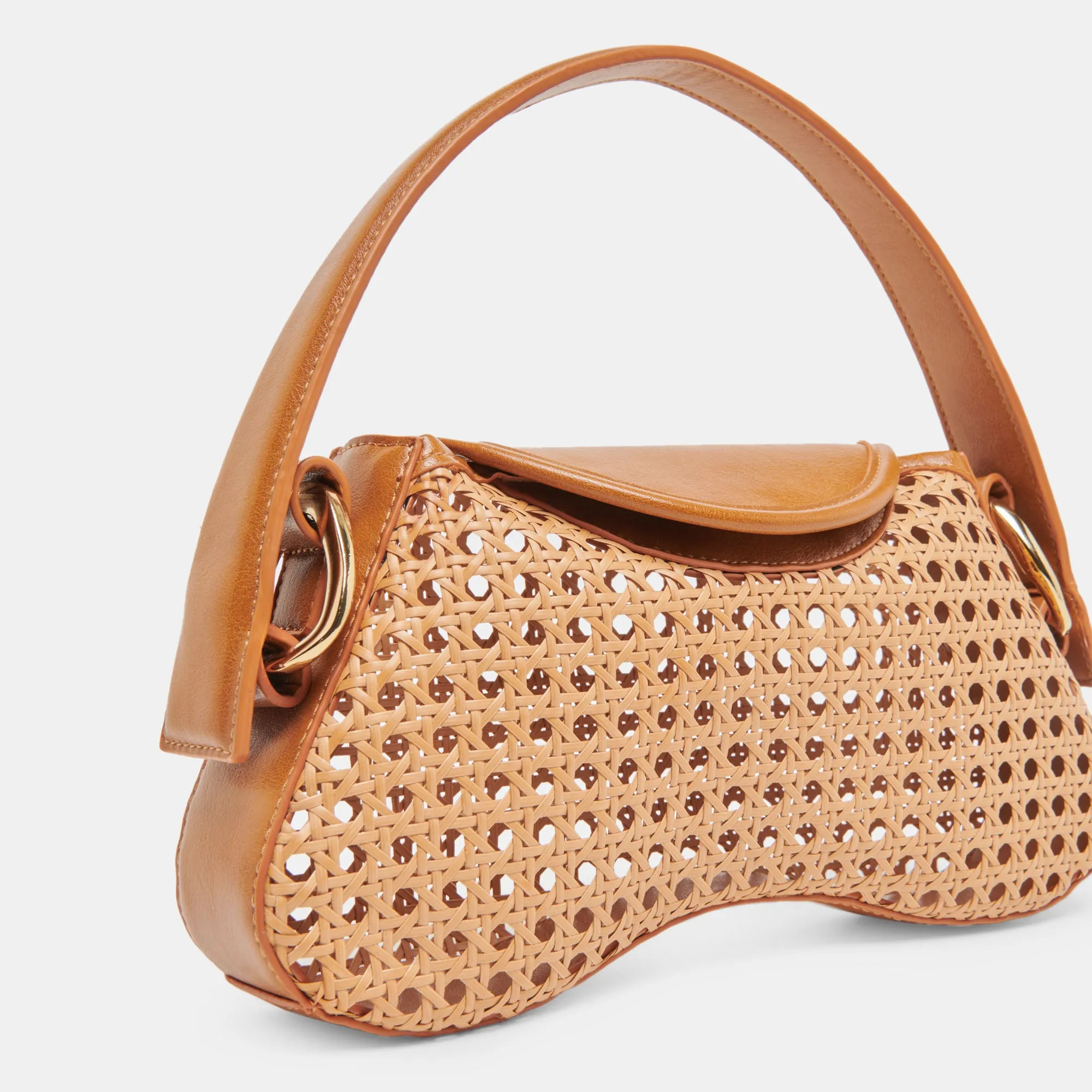 MOLENE SHOULDER BAG TAN CANE