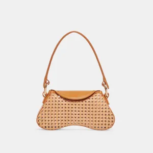 MOLENE SHOULDER BAG TAN CANE