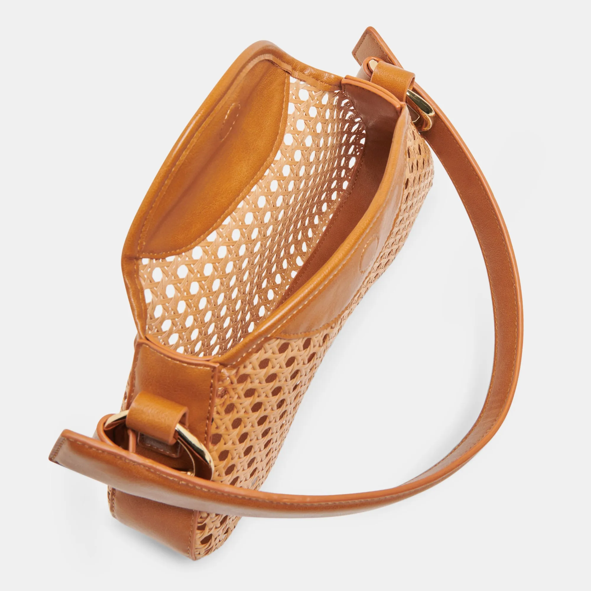MOLENE SHOULDER BAG TAN CANE