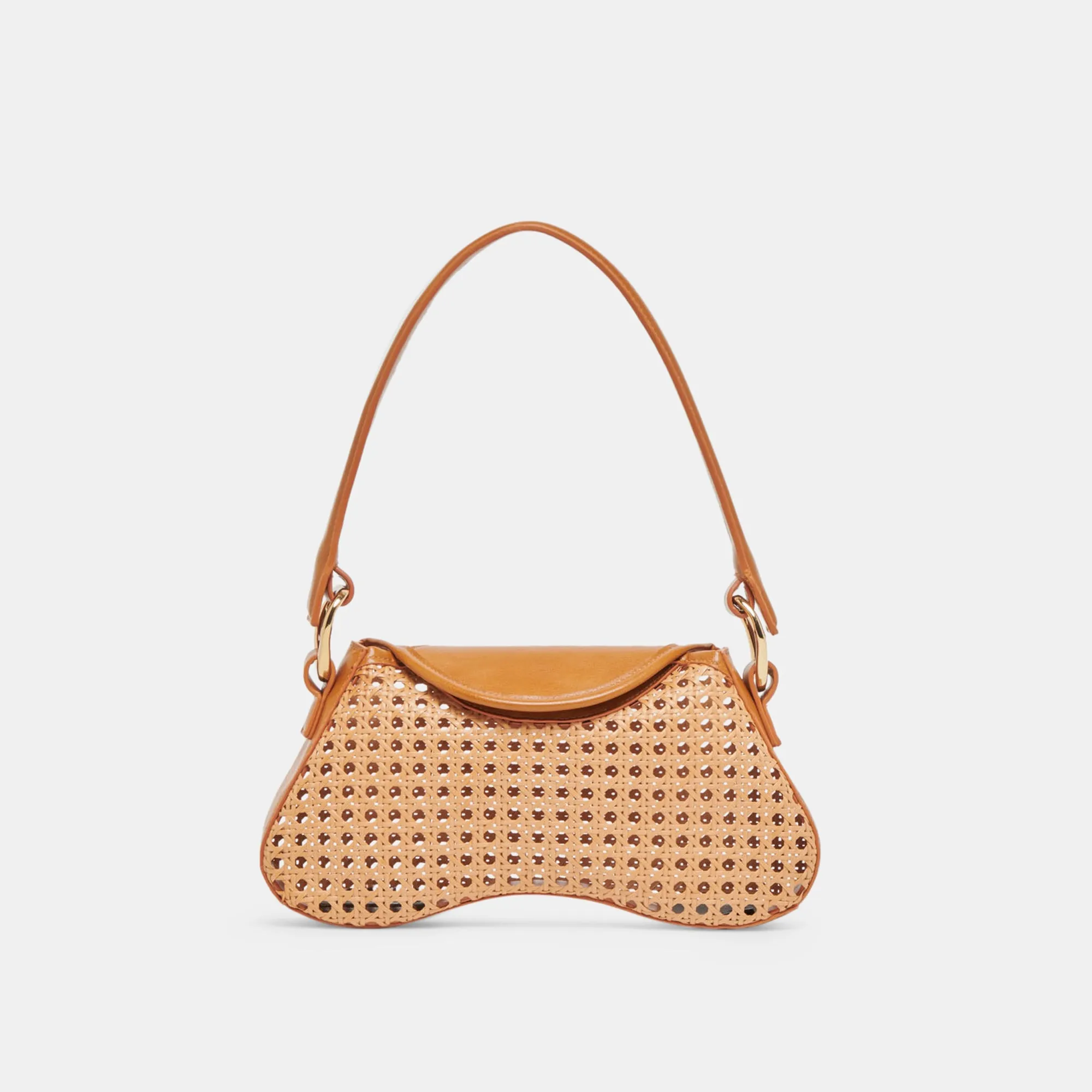 MOLENE SHOULDER BAG TAN CANE