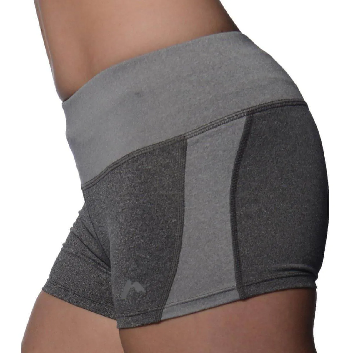More Mile Marl Womens Training Shorts - Grey