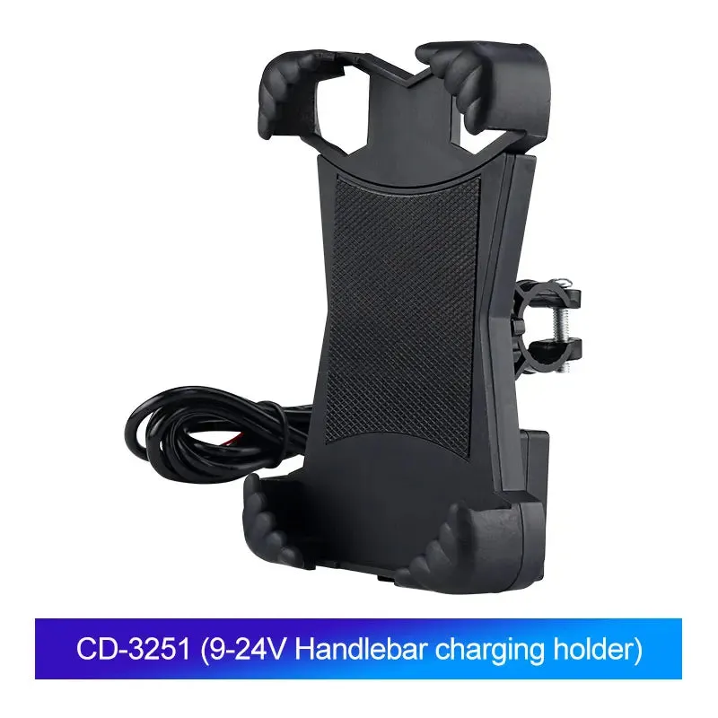 Motorcycle Phone Holder With/Without Phone Charger and Quick Lock Phone Stand