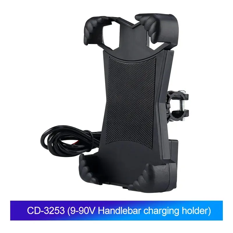 Motorcycle Phone Holder With/Without Phone Charger and Quick Lock Phone Stand