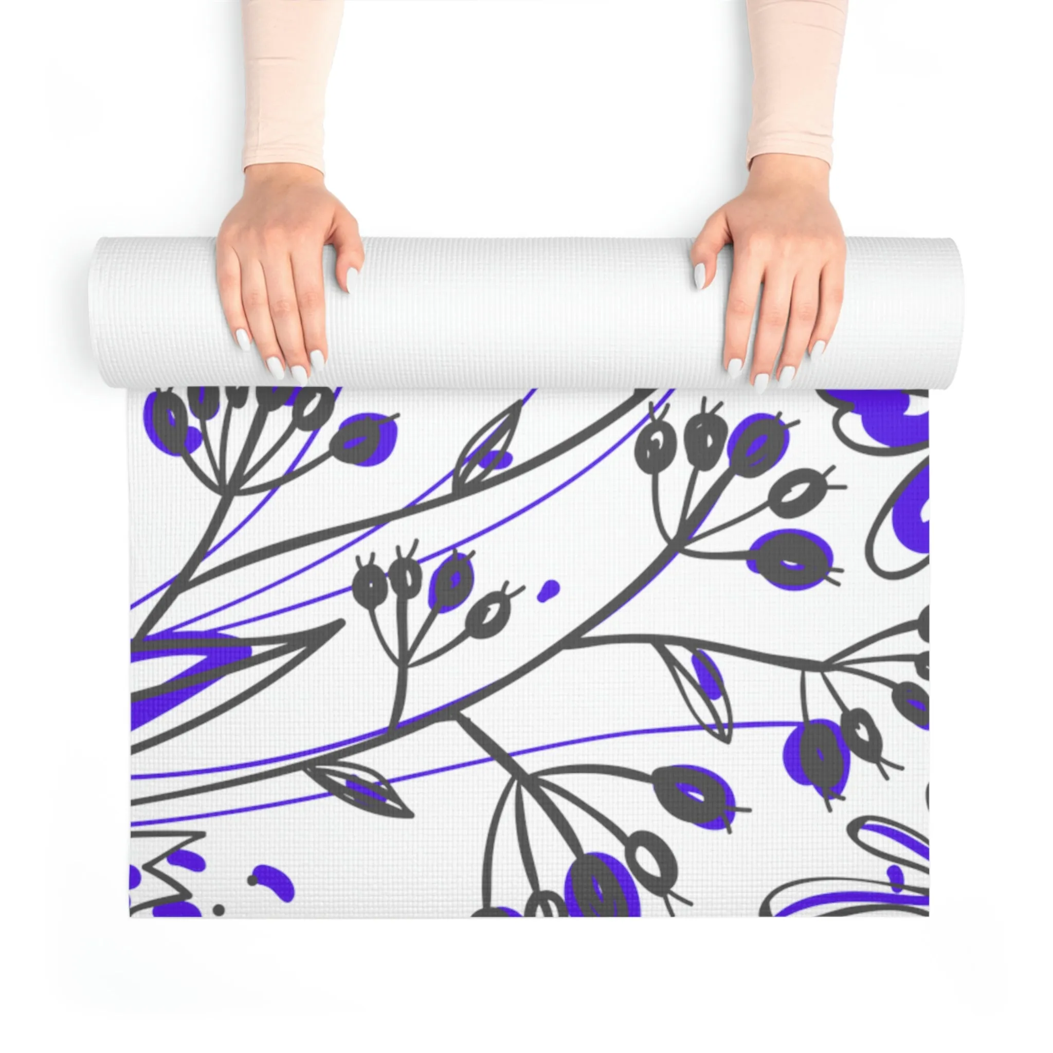Nara - Purple Flower Foam Work-Out Mat