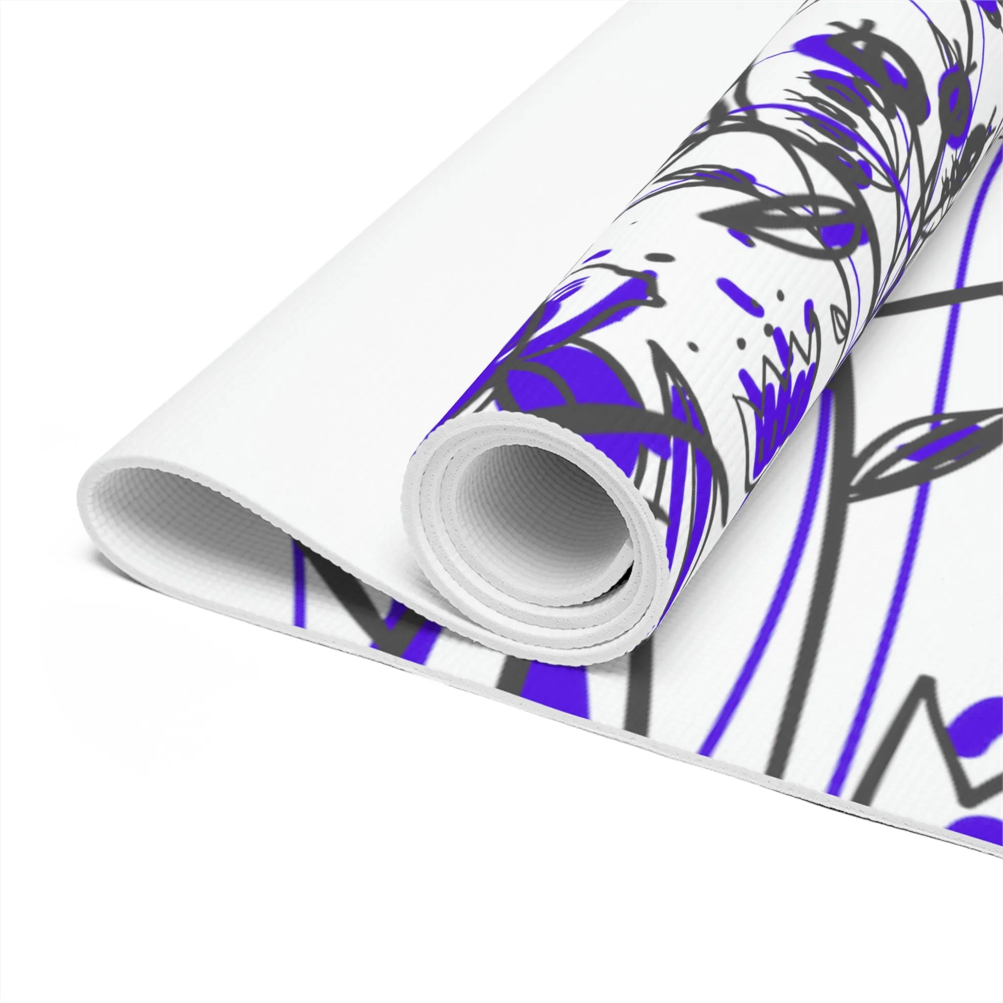 Nara - Purple Flower Foam Work-Out Mat