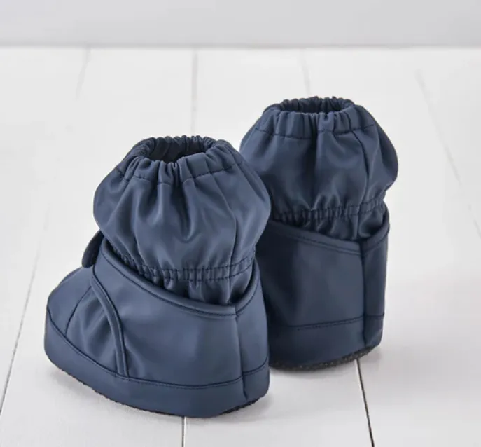 Navy PU Showerproof Bootie