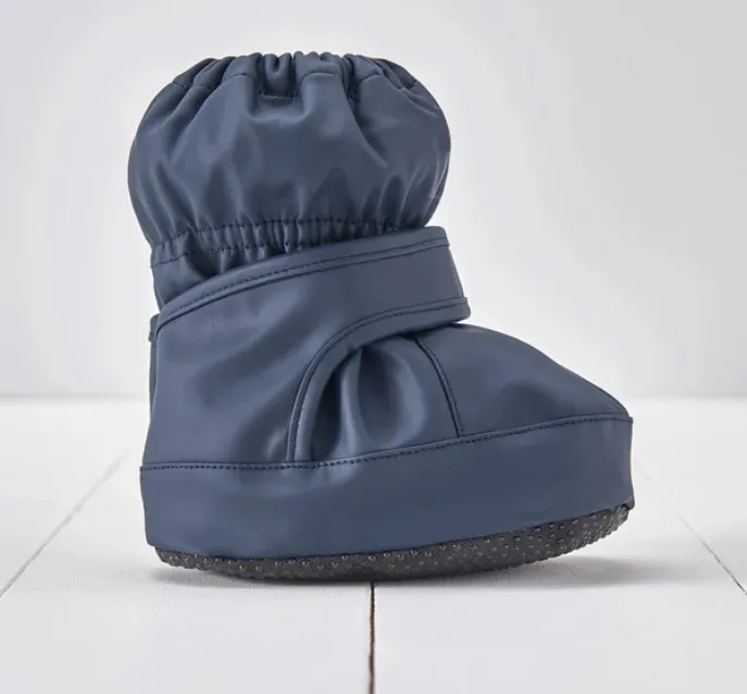 Navy PU Showerproof Bootie