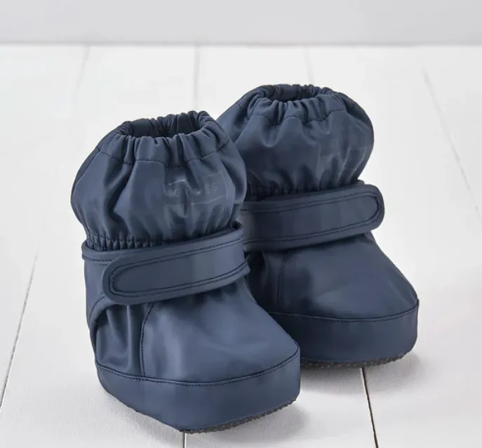 Navy PU Showerproof Bootie
