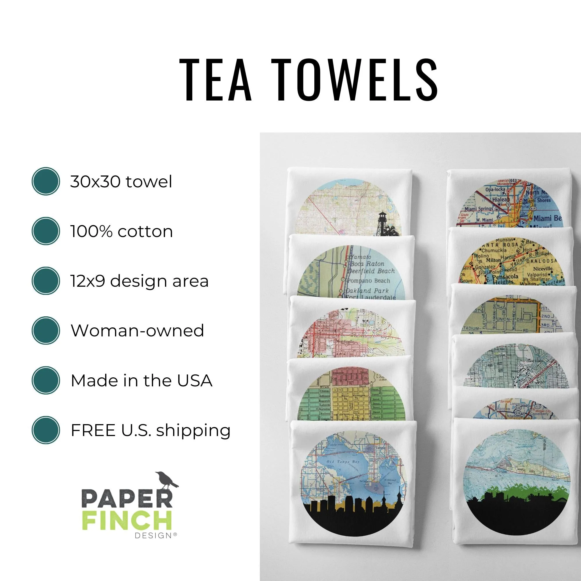 New Mexico Towel | Tea Towel with New Mexico State & Flower | Southwestern Home Decor, Unique Gift Idea