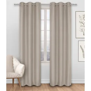 New Safdie Blackout Thermal Grommet Curtain Panels (Set of 2) 37'' W x 84'' L in Sand beige!