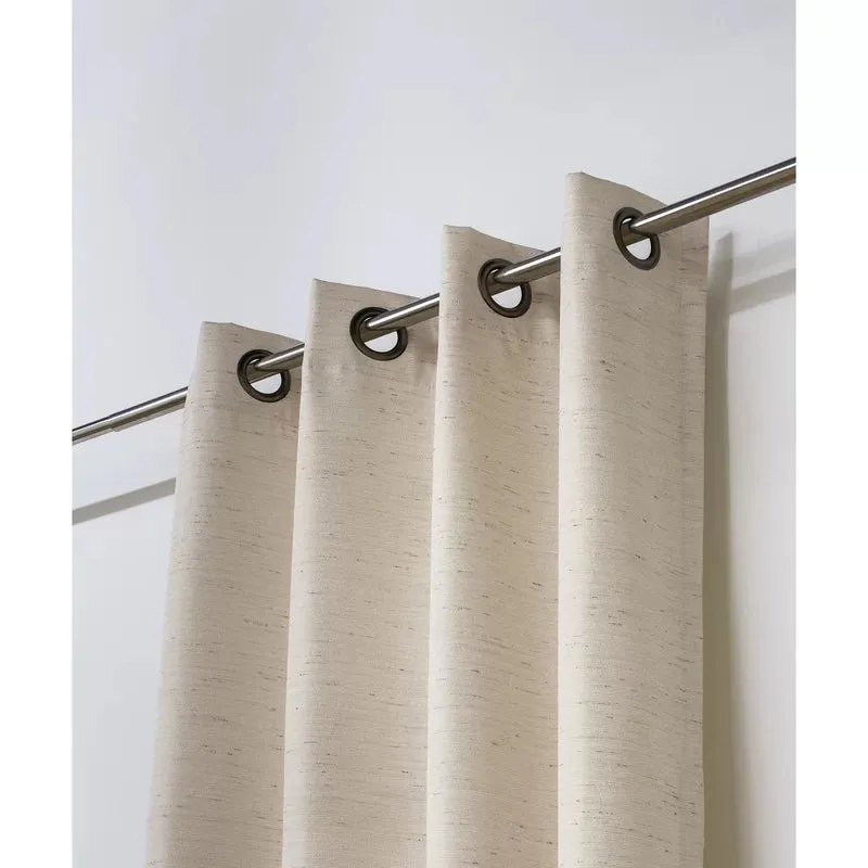 New Wayfair Patchway Solid Blackout Thermal Grommet Curtain Panels (Set of 2) in Natural Linen Look Each Panel 37"W X 84"L
