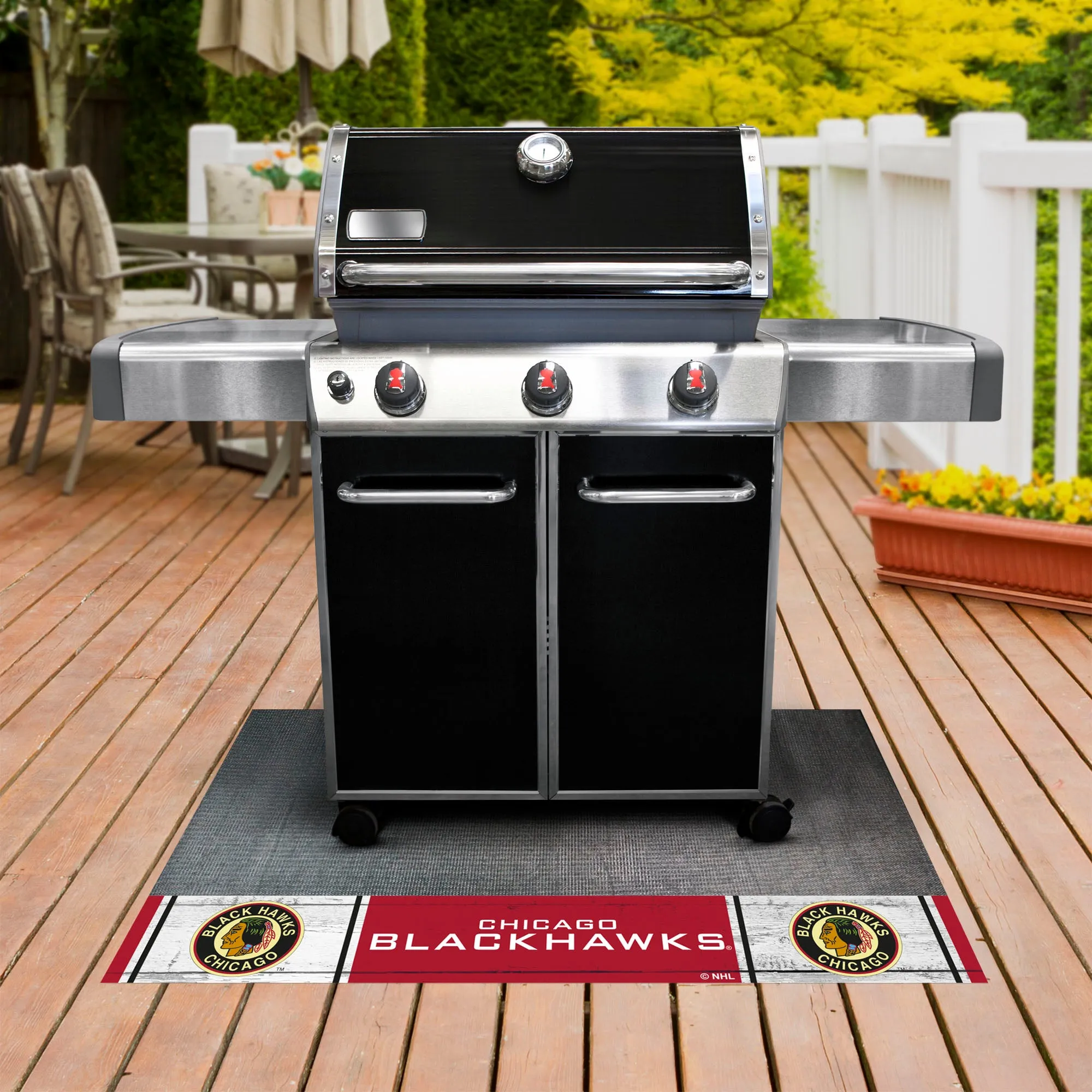 NHLV - Chicago Blackhawks Grill Mat - Retro