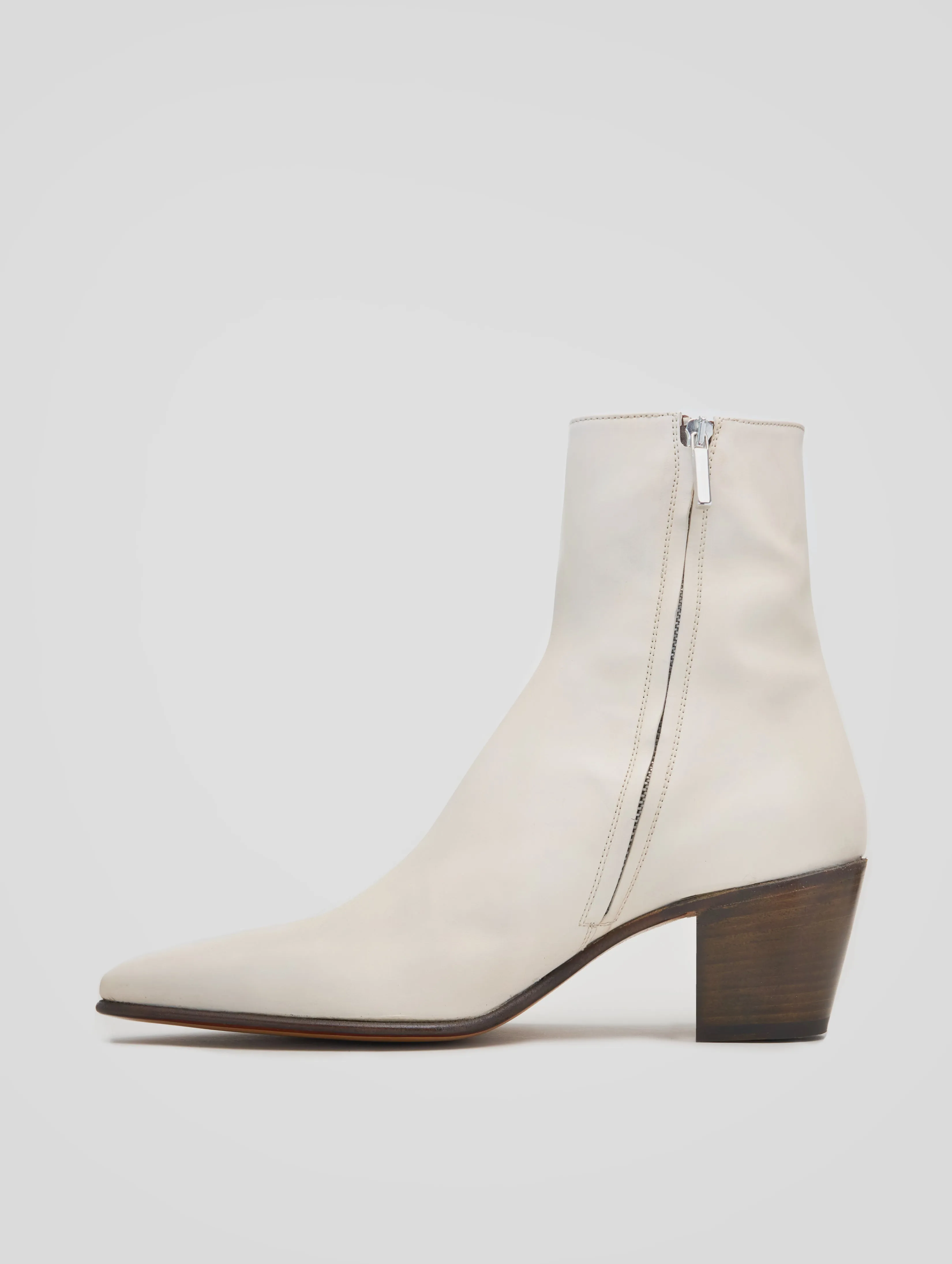 NICO 60MM ANKLE BOOT IN IVORY CALFSKIN
