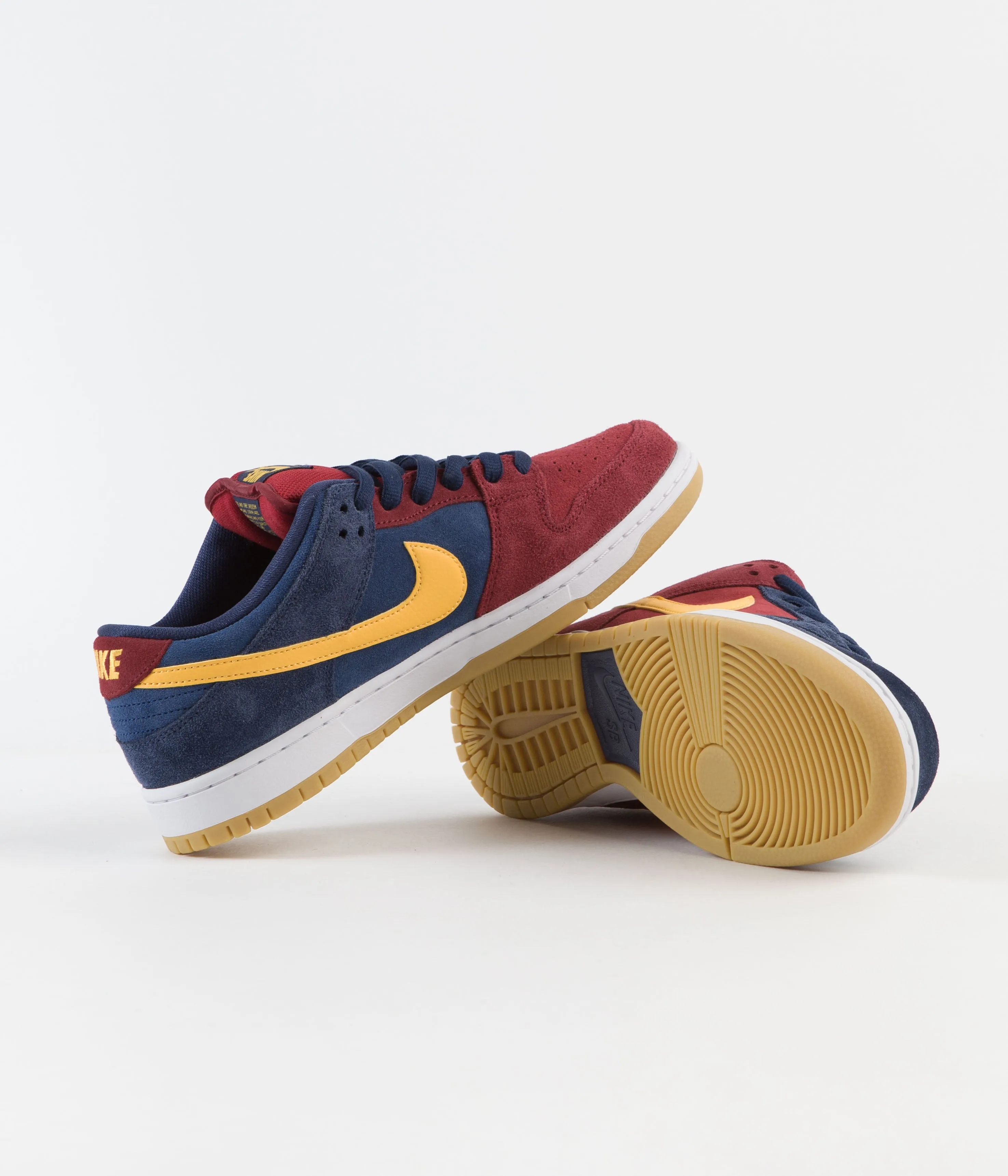 Nike SB Dunk Low Pro 'Barcelona' Shoes - Navy / University Gold - Gym Red - Court Blue