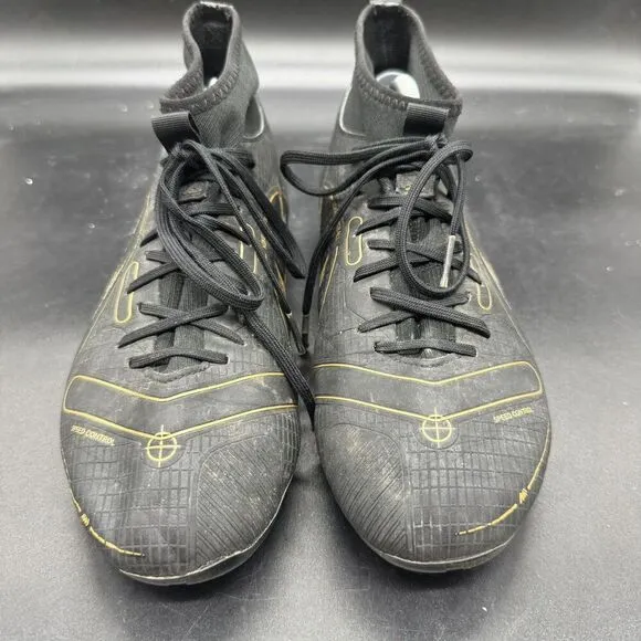 Nike SuperFly 8 Academy Black Gold Youth Size 5.5Y Soccer Turf Shoes DJ2854-007