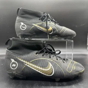 Nike SuperFly 8 Academy Black Gold Youth Size 5.5Y Soccer Turf Shoes DJ2854-007
