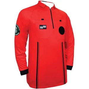 Official Sports Men's Long Sleeve Referee Jersey 9075 USSF Pro (Red)