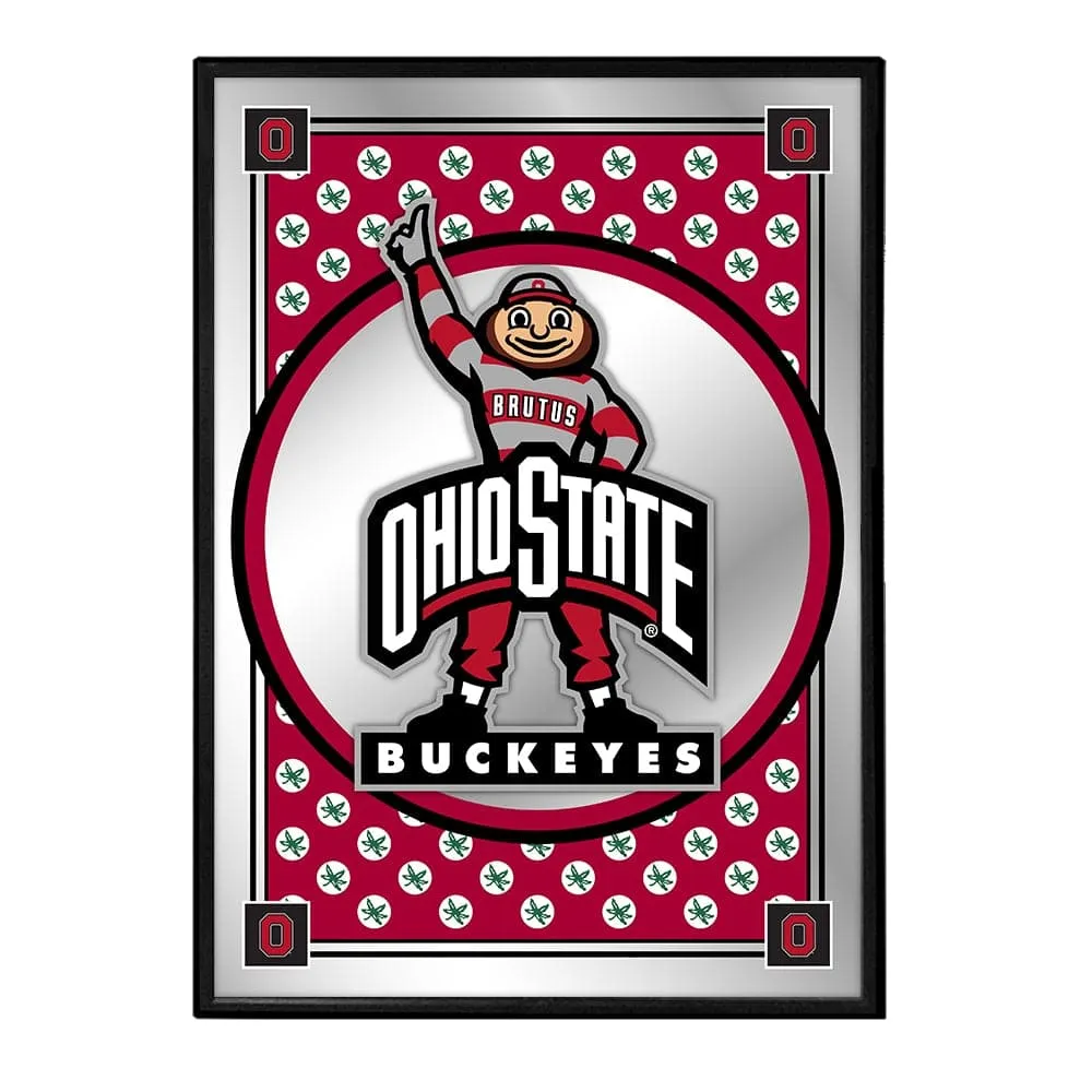 Ohio State Buckeyes: Team Spirit, Mascot - Framed Mirrored Wall Sign