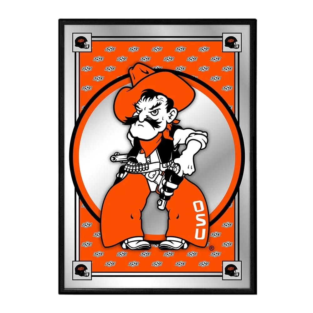 Oklahoma State Cowboys: Team Spirit, Mascot - Framed Mirrored Wall Sign