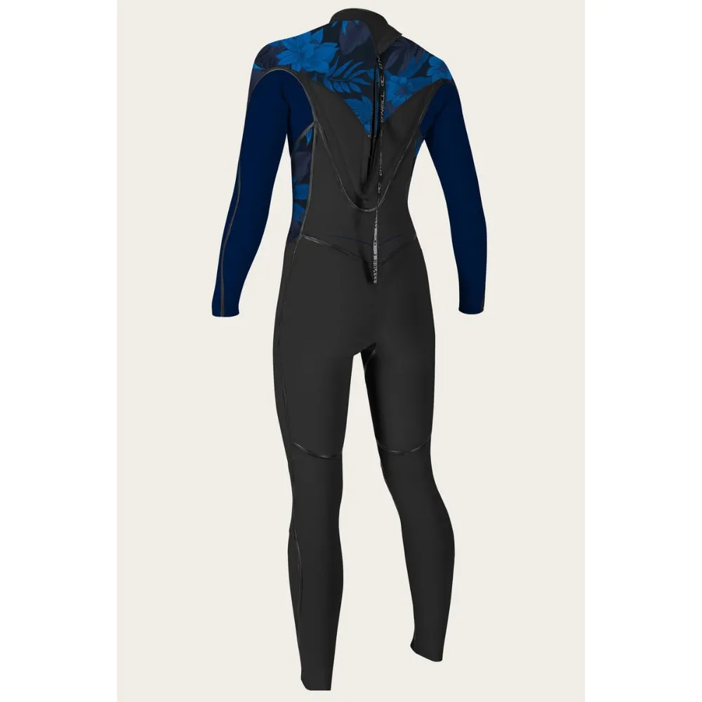 O'NEILL WMS PSYCHO ONE 4/3 BACK ZIP BLUEFARO