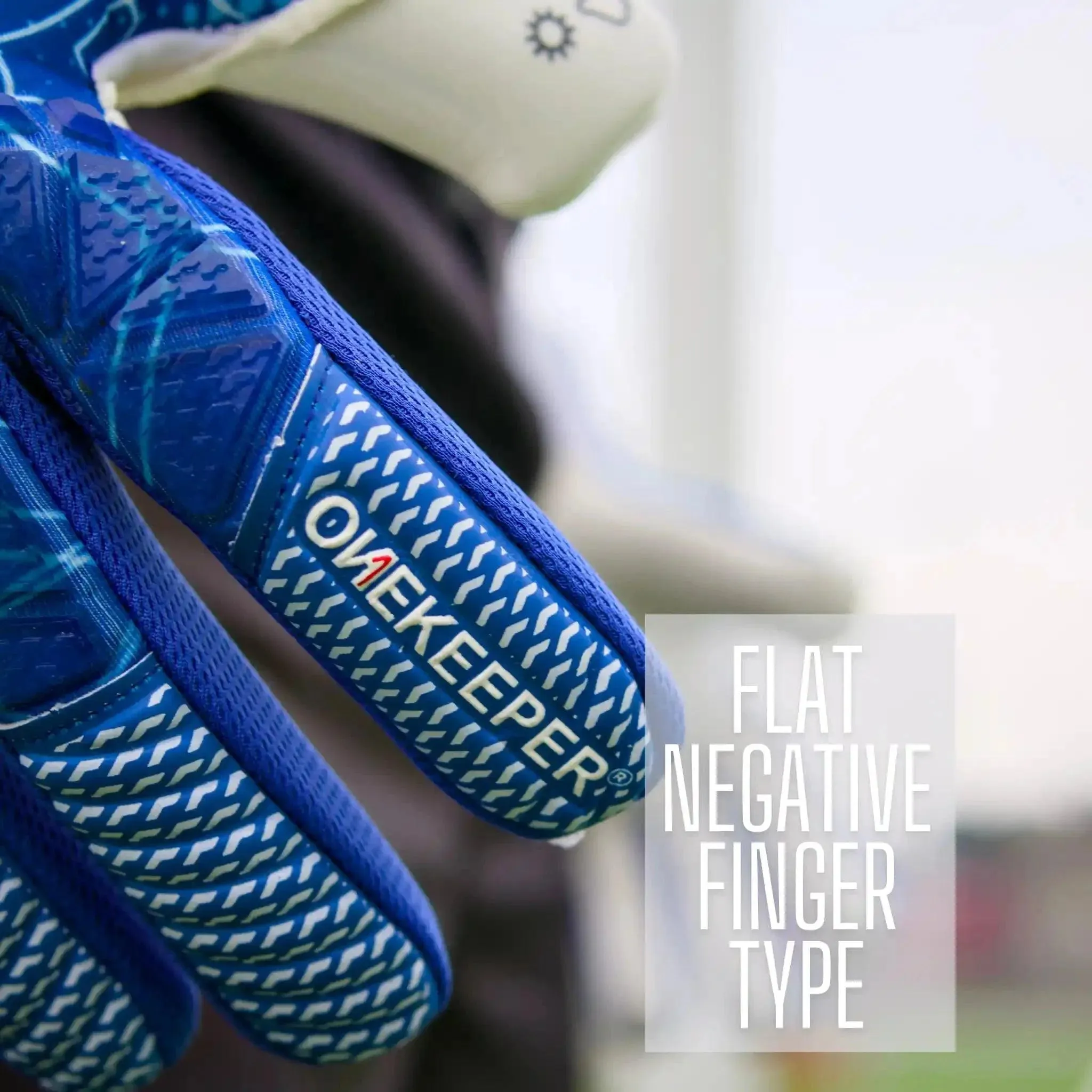 ONEKEEPER C-TEC Blue and White - Pro Goalkeeper Gloves Sizes 8 to 12