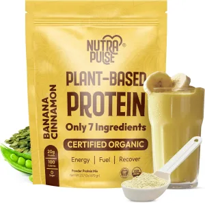 Organic Vegan Protein Powder - Plant-Based Protein, Gluten-Free, 20g Protein Per Serving