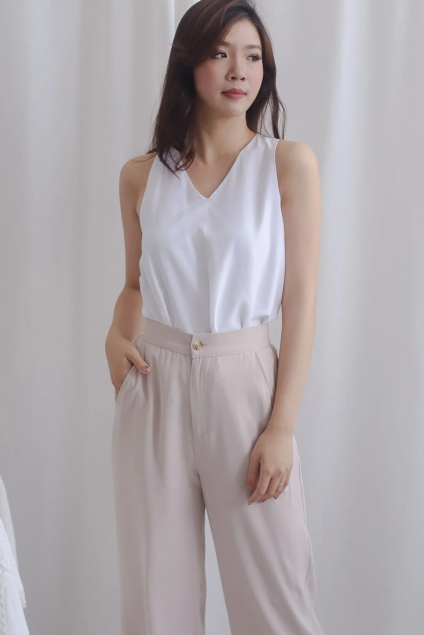 Ori Twist Back Top In White