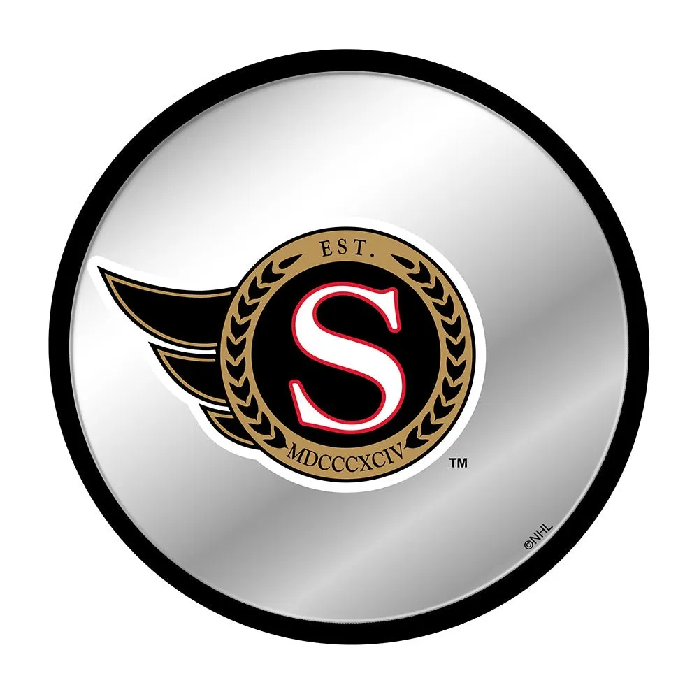 Ottawa Senators: Secondary Logo - Modern Disc Mirrored Wall Sign