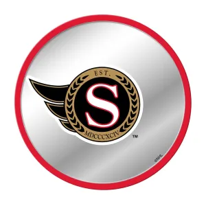 Ottawa Senators: Secondary Logo - Modern Disc Mirrored Wall Sign