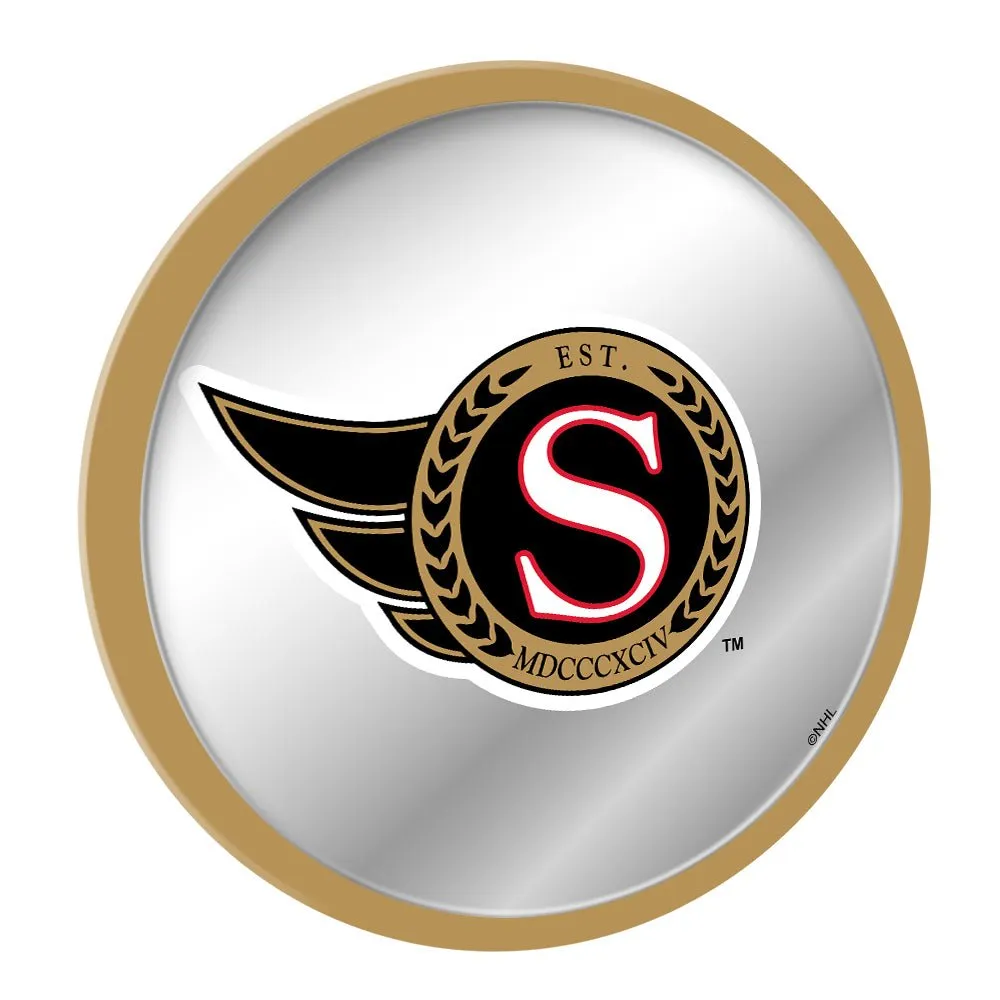 Ottawa Senators: Secondary Logo - Modern Disc Mirrored Wall Sign
