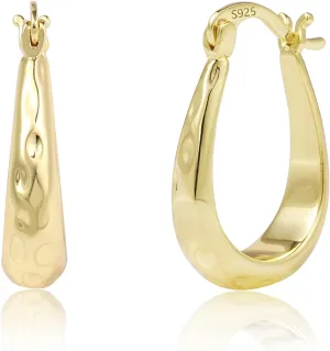 Oval Hoop Earrings-Women Fashion Jewelry