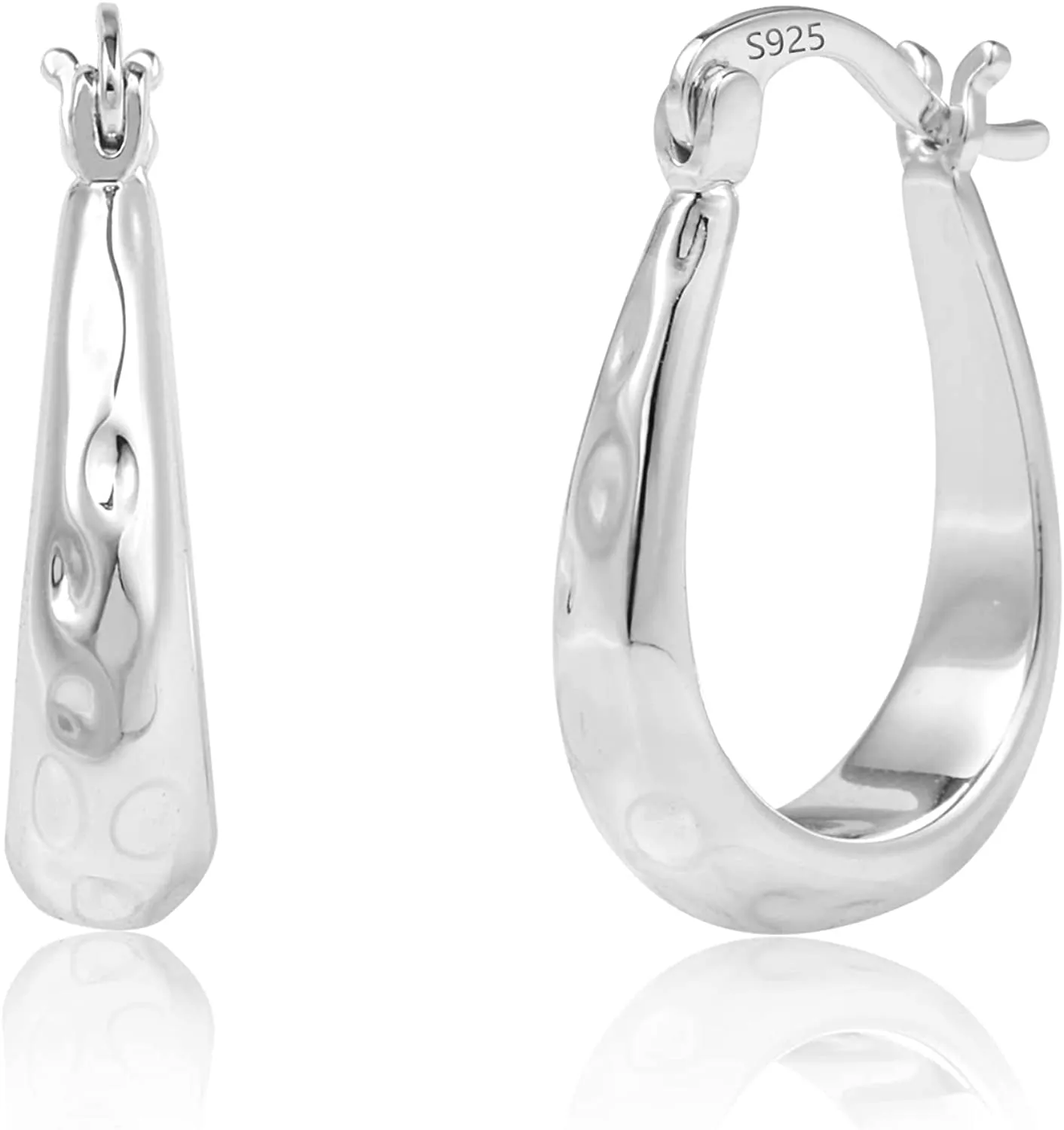 Oval Hoop Earrings-Women Fashion Jewelry