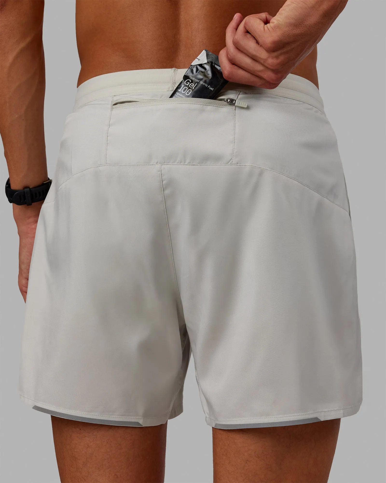 Pace Lined Performance Short  5" - Digital Mist-Reflective