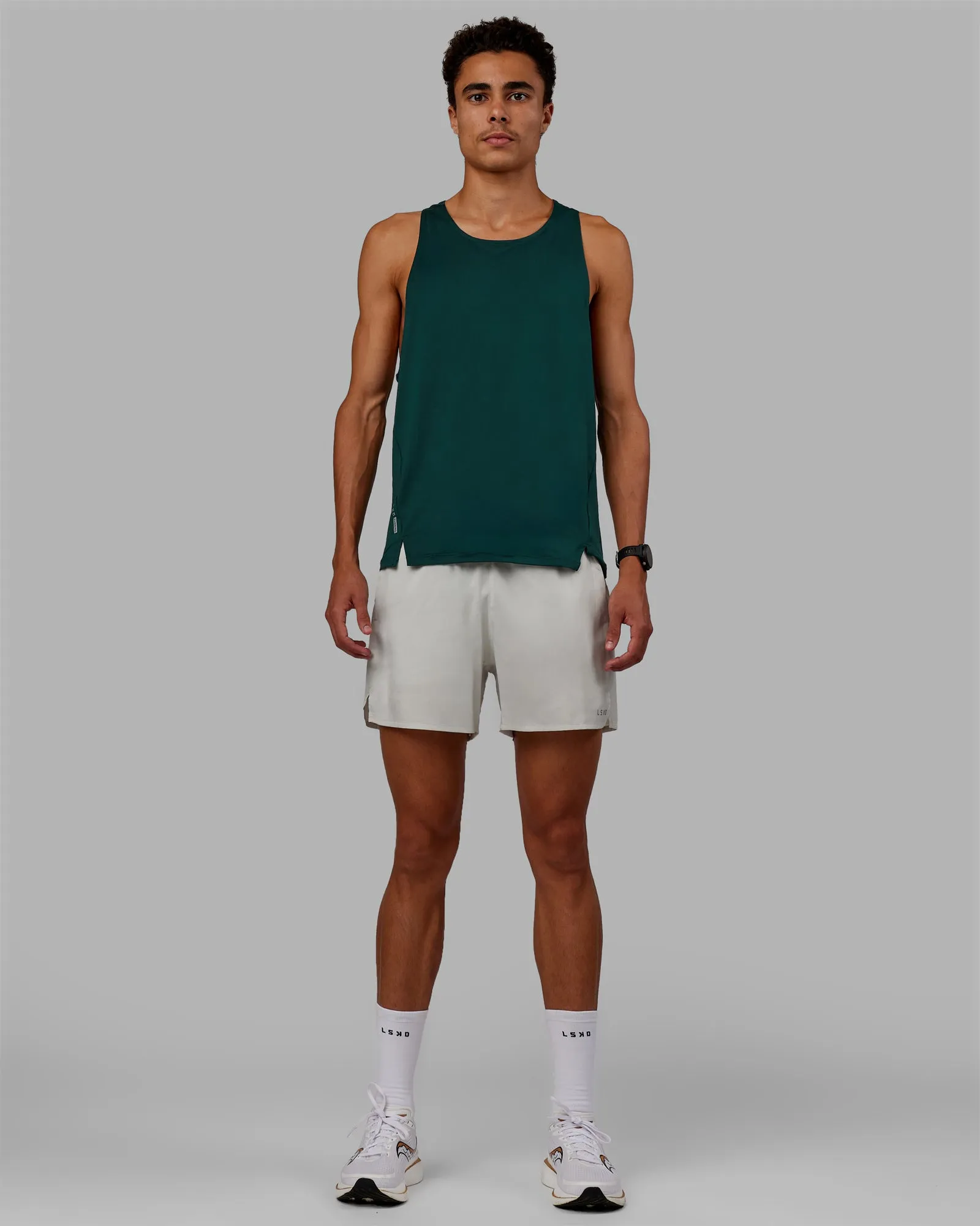Pace Lined Performance Short  5" - Digital Mist-Reflective